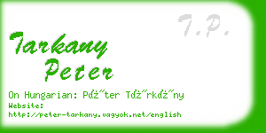 tarkany peter business card